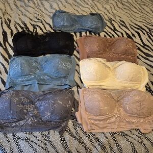 Elegant Lace Women's Bra Set - Black, Blue, Cream, Brown